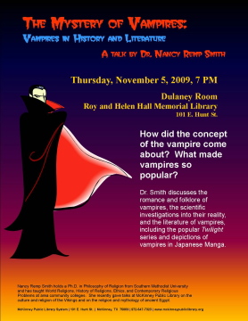The Mystery of Vampires: Vampires in History and Literature - Dr. Nancy Remp Smith